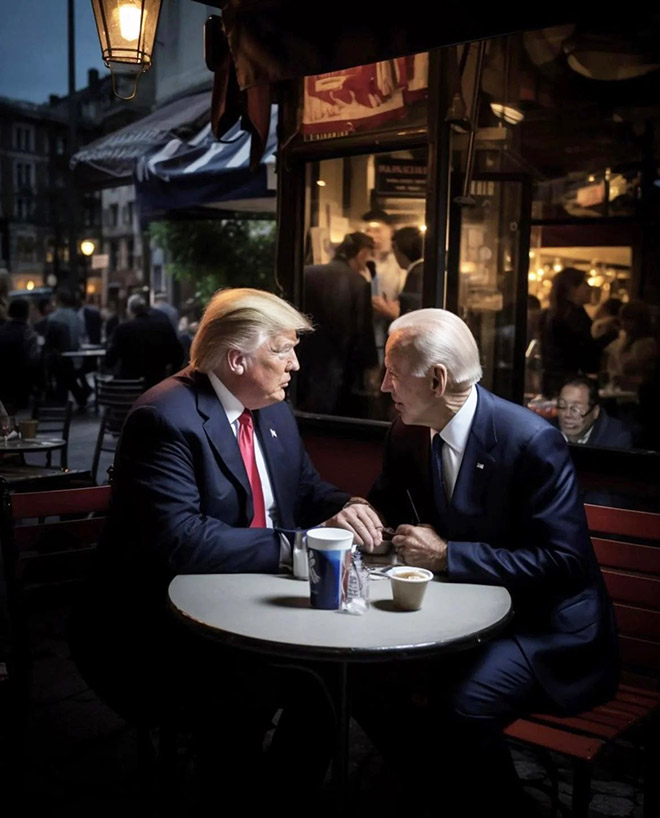 Biden And Trump As Friend7
