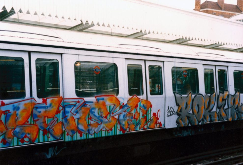 Graffiti Train Underground Edgware Rd 1987 1200x815