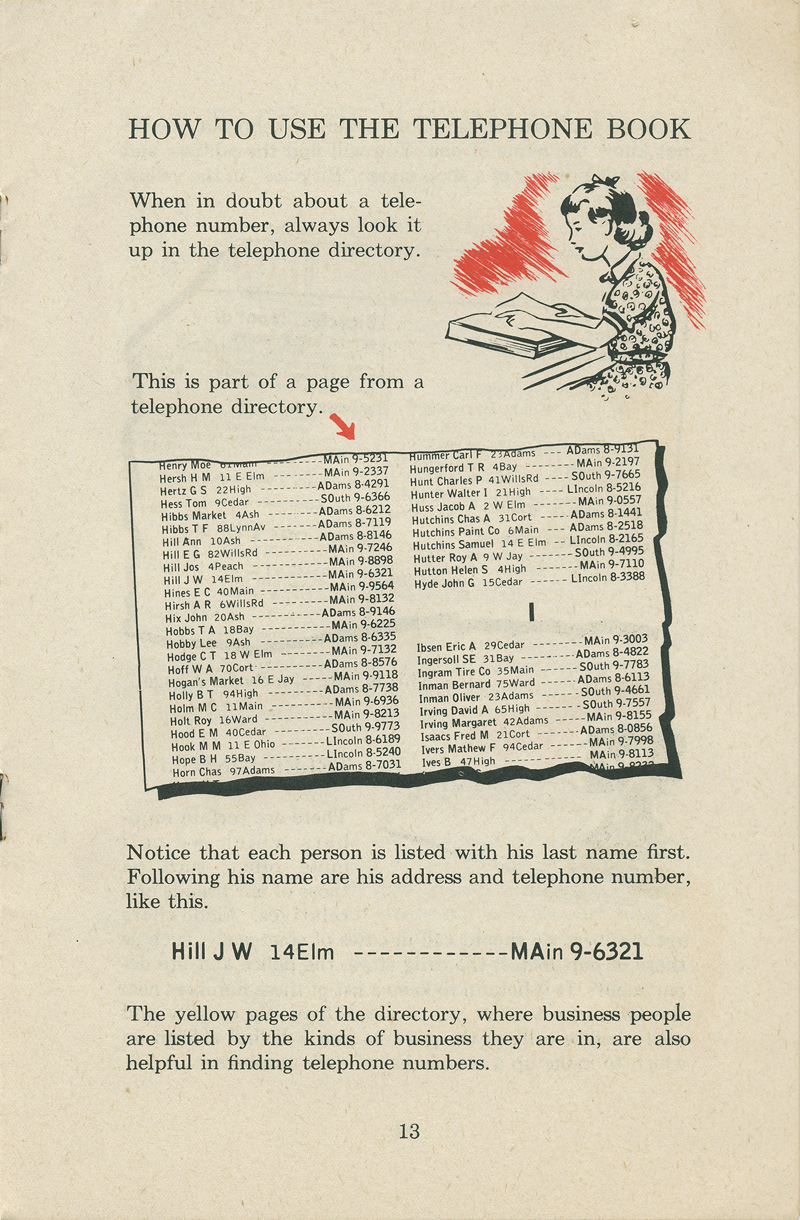 Telephone Guide 1951 13
