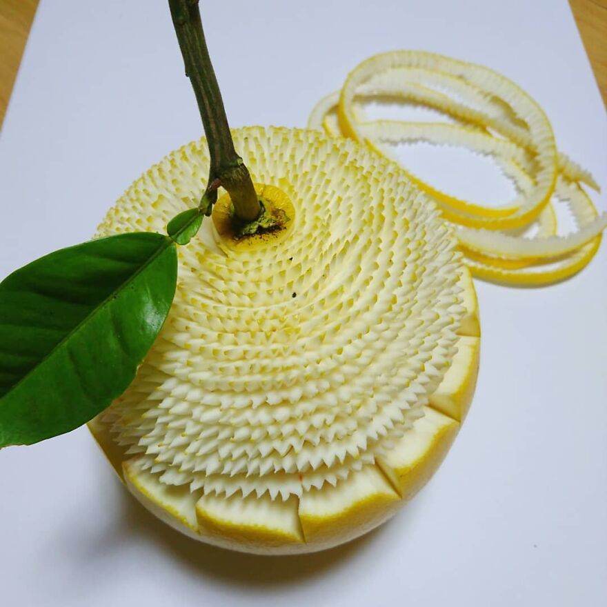 Gaku Carving A Food Carving Artist Changes Vegetables And Fruits Into Surprising Artworks New Pics 65d49f20d3eec 880