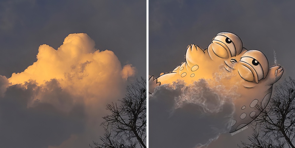 This Artist Continues To Create Drawings Inspired By Cloud Shapes New Pics 65d89f0e42ddd 880 