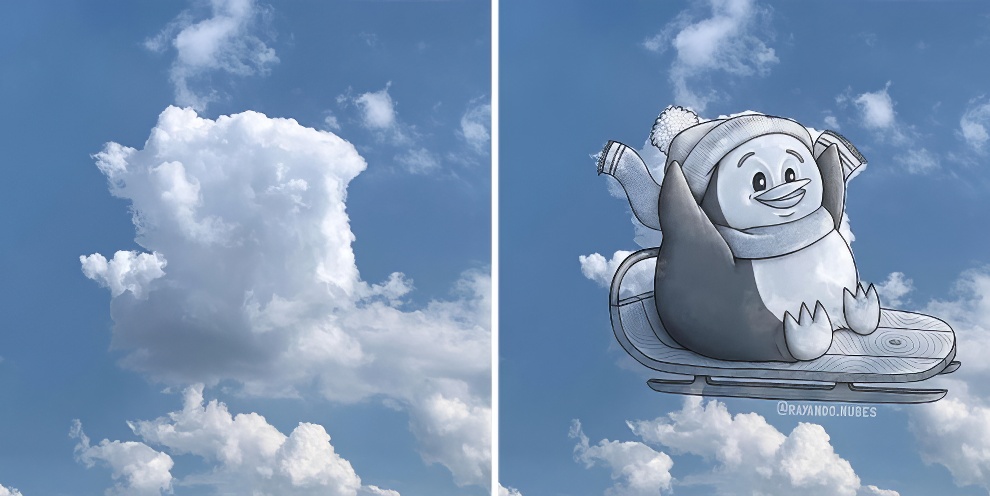 This Artist Continues To Create Drawings Inspired By Cloud Shapes New Pics 65d89f3c75731 880 