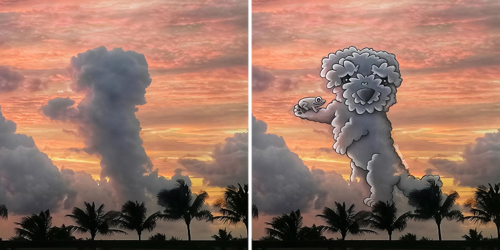This Artist Continues To Create Drawings Inspired By Cloud Shapes New Pics 65d89f3fc39f1 880 