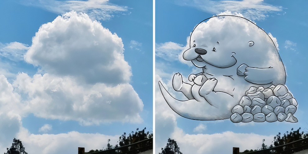 This Artist Continues To Create Drawings Inspired By Cloud Shapes New Pics 65d89f5997e05 880 