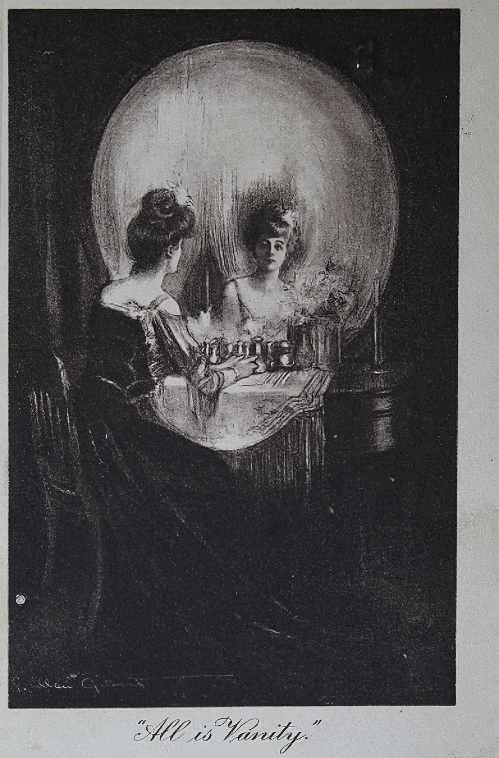 Skull Optical Illusion Postcard 2 