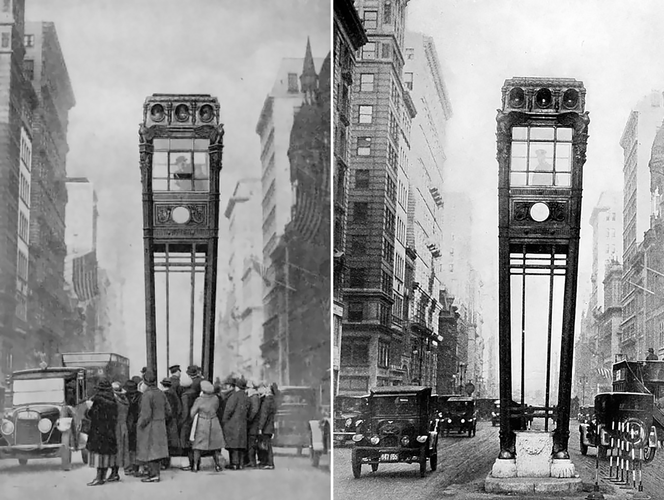 Stunning Photographs of Bronze Traffic Signal Towers in New York City From the 1920s