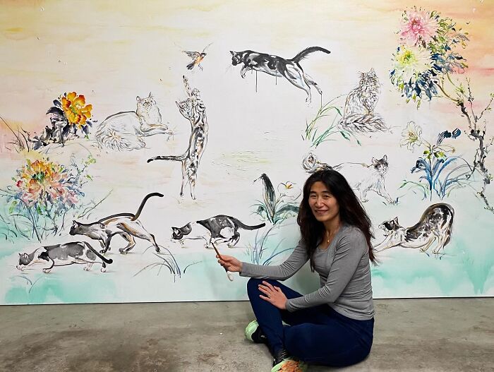 The World’s Largest Cat Painting Is Growing Even Bigger