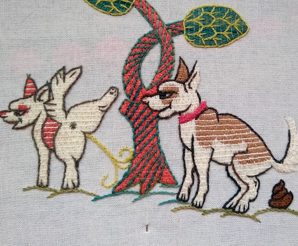 “Bayeux Stitch”: Naughty Medeival Embroidery by Tanya Bentham