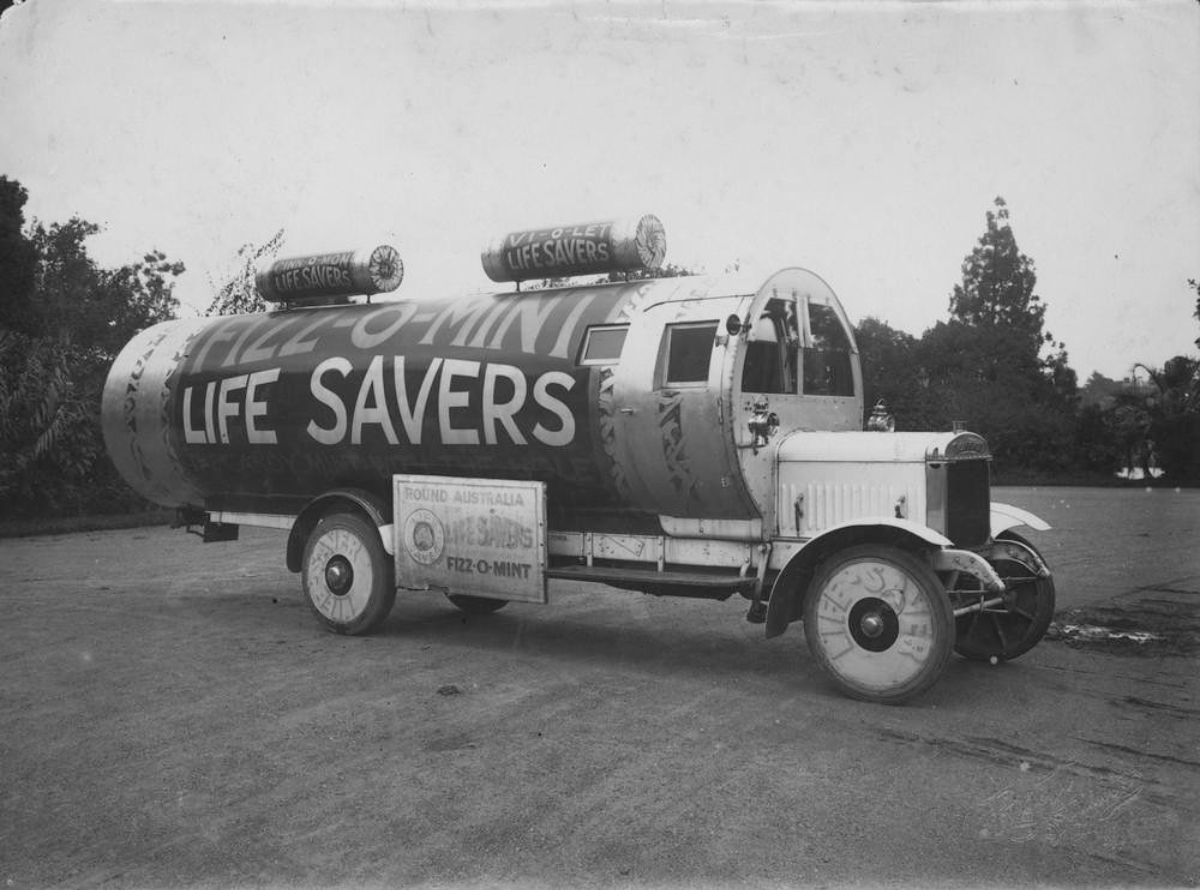 Vintage Vehicles Used to Advertise Life Savers Lollies During the 1920s ...