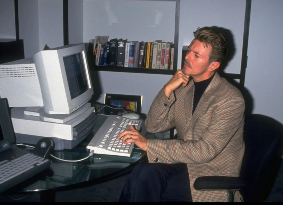 David Bowie At Computer 3