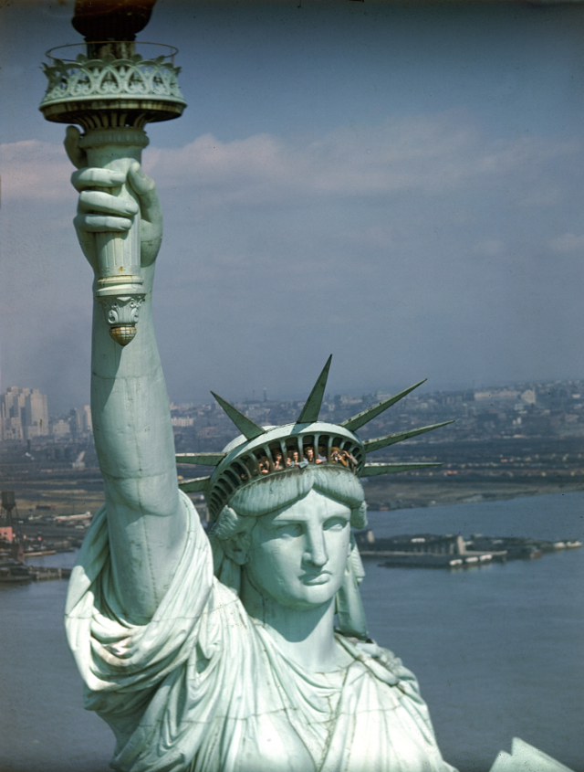 Tourists In The Statue Of Libertys Crown 4