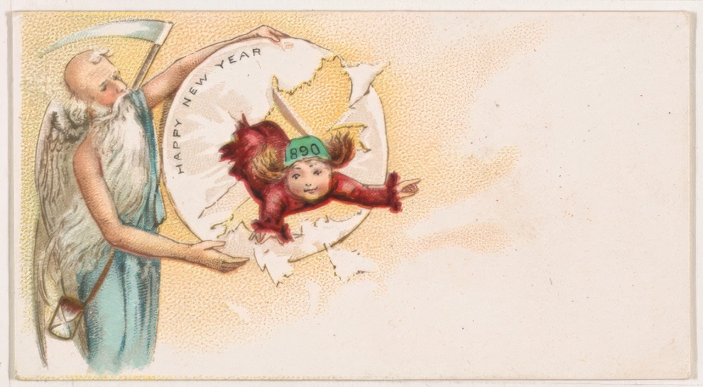 1890 New Year Card By Kinney Bros 1