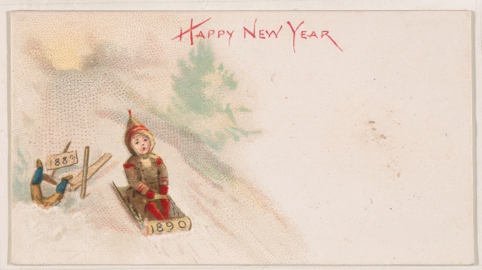 1890 New Year Card By Kinney Bros 17