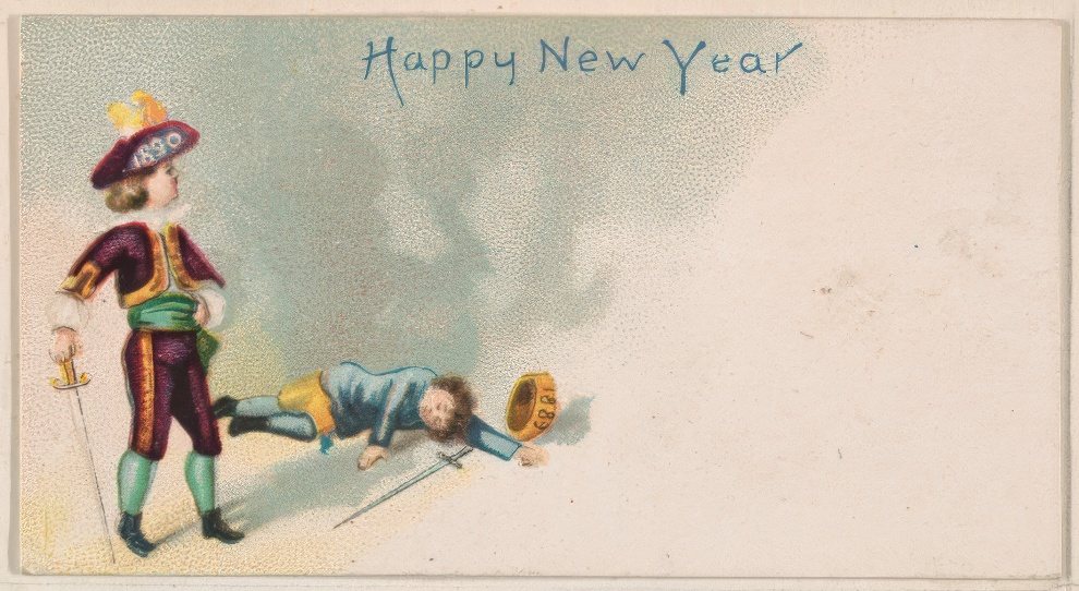 1890 New Year Card By Kinney Bros 23