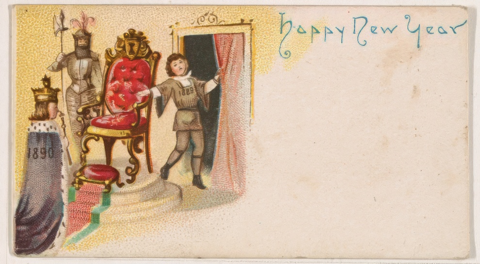 1890 New Year Card By Kinney Bros 24