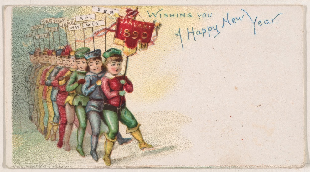 1890 New Year Card By Kinney Bros 32