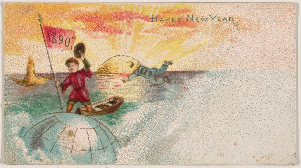 1890 New Year Card By Kinney Bros 4