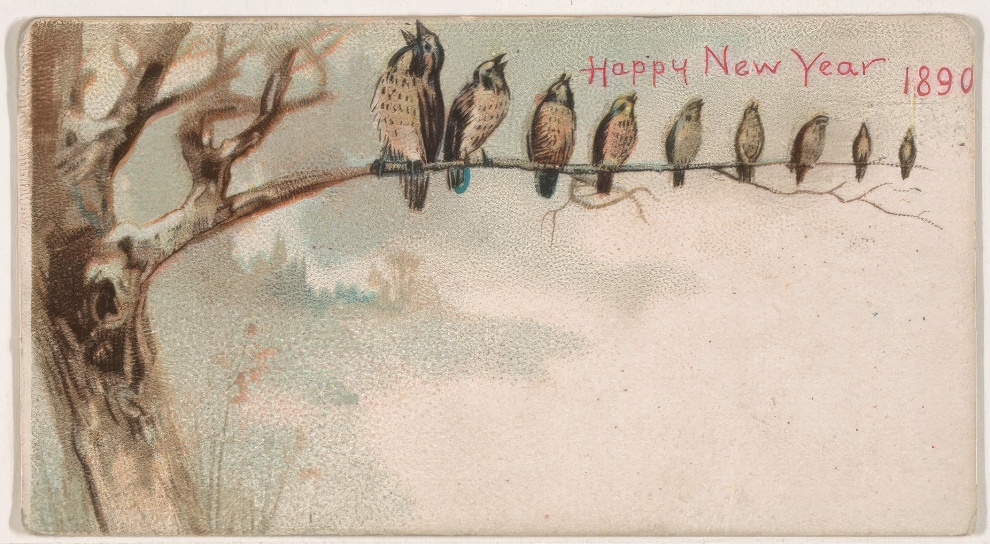 1890 New Year Card By Kinney Bros 9