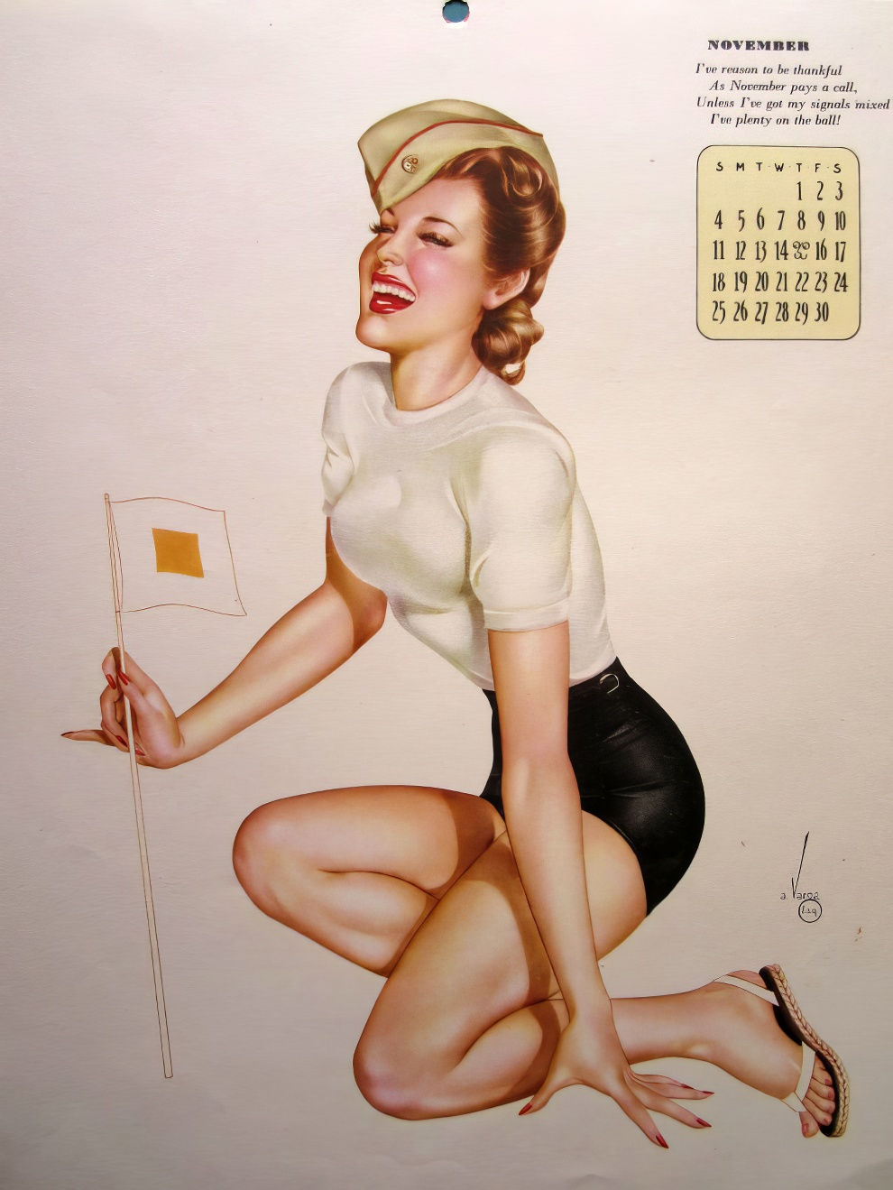 1945 Esquire Calendar By Alberto Vargas 11