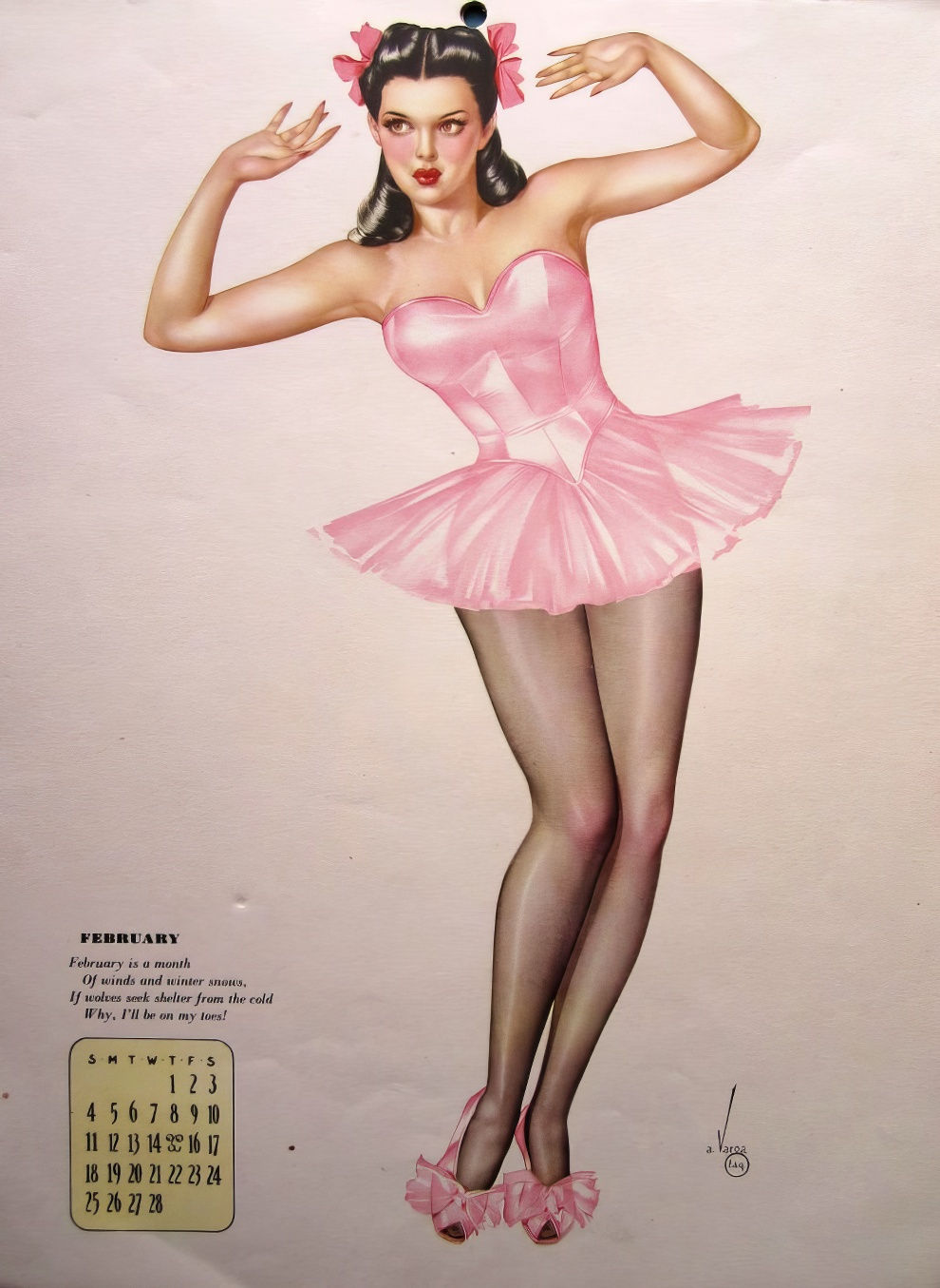 1945 Esquire Calendar By Alberto Vargas 2