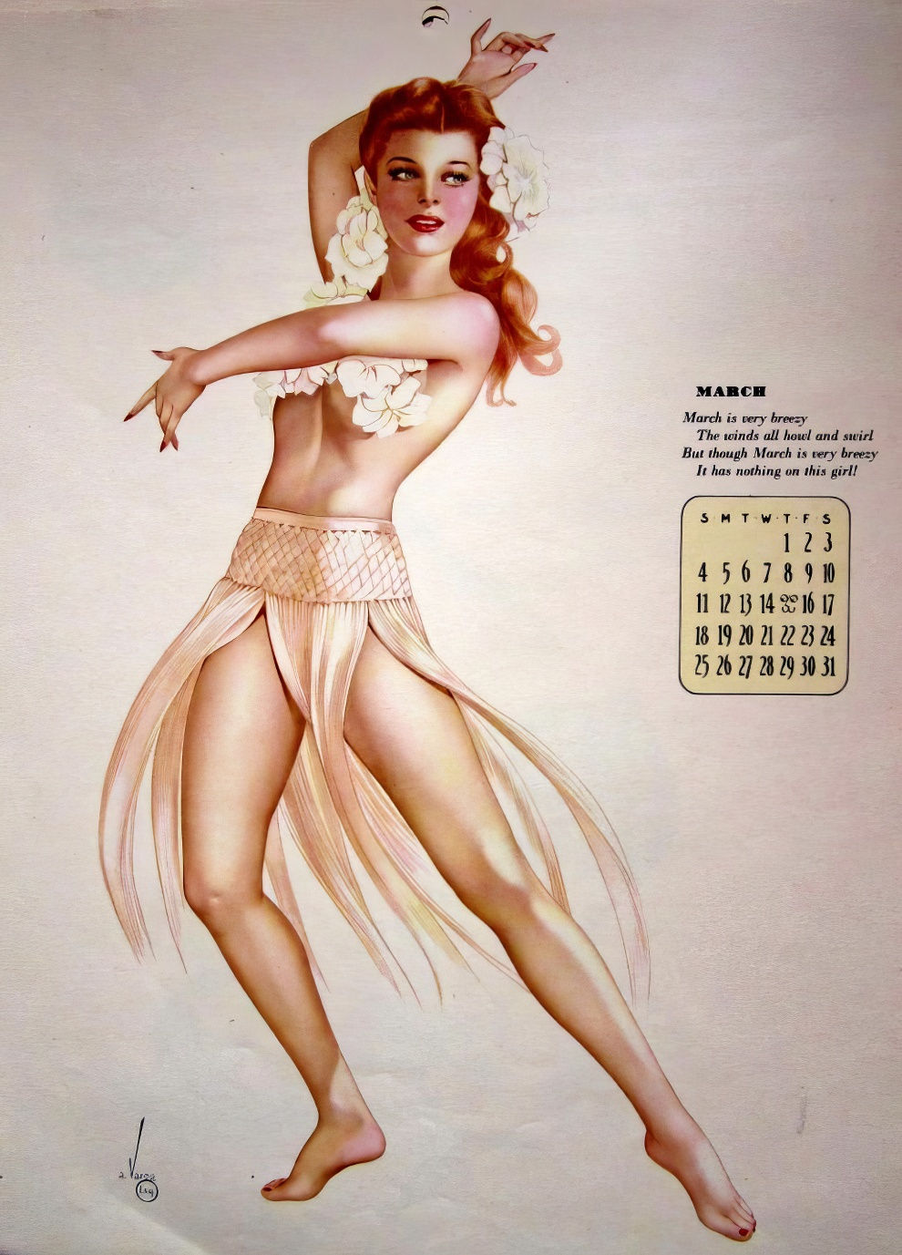 1945 Esquire Calendar By Alberto Vargas 3