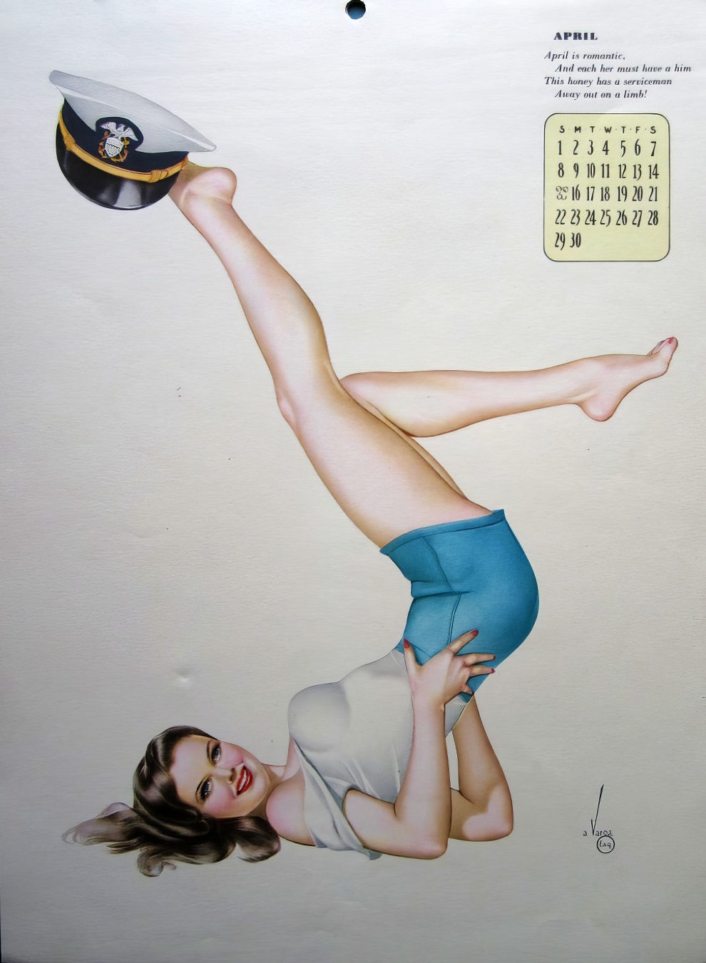 1945 Esquire Calendar By Alberto Vargas 4