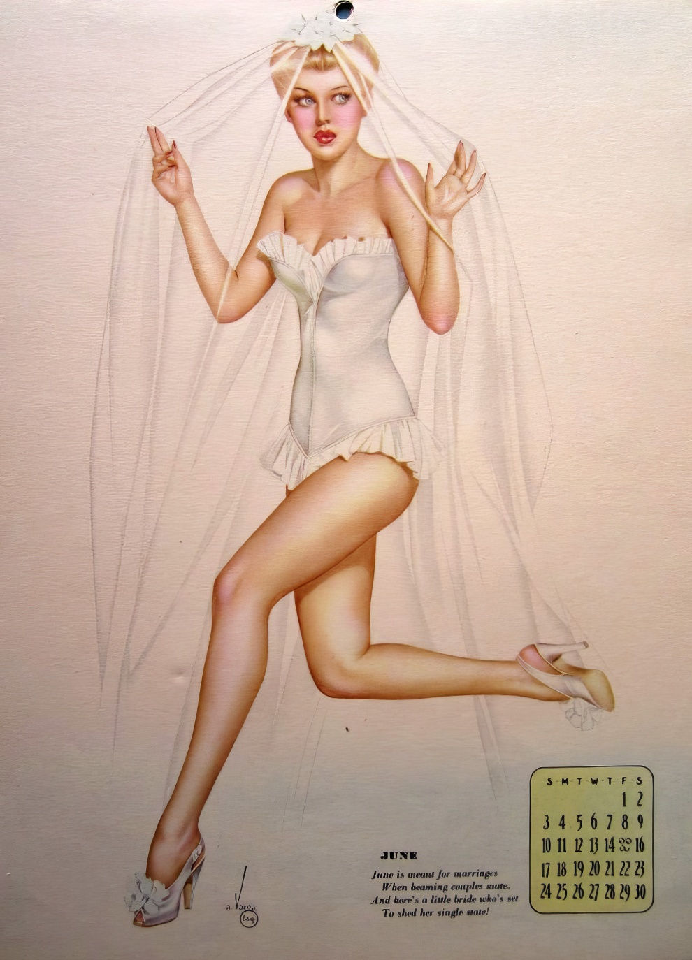 1945 Esquire Calendar By Alberto Vargas 6