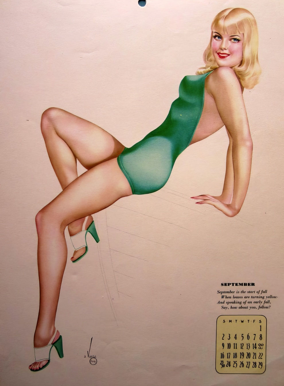 1945 Esquire Calendar By Alberto Vargas 9