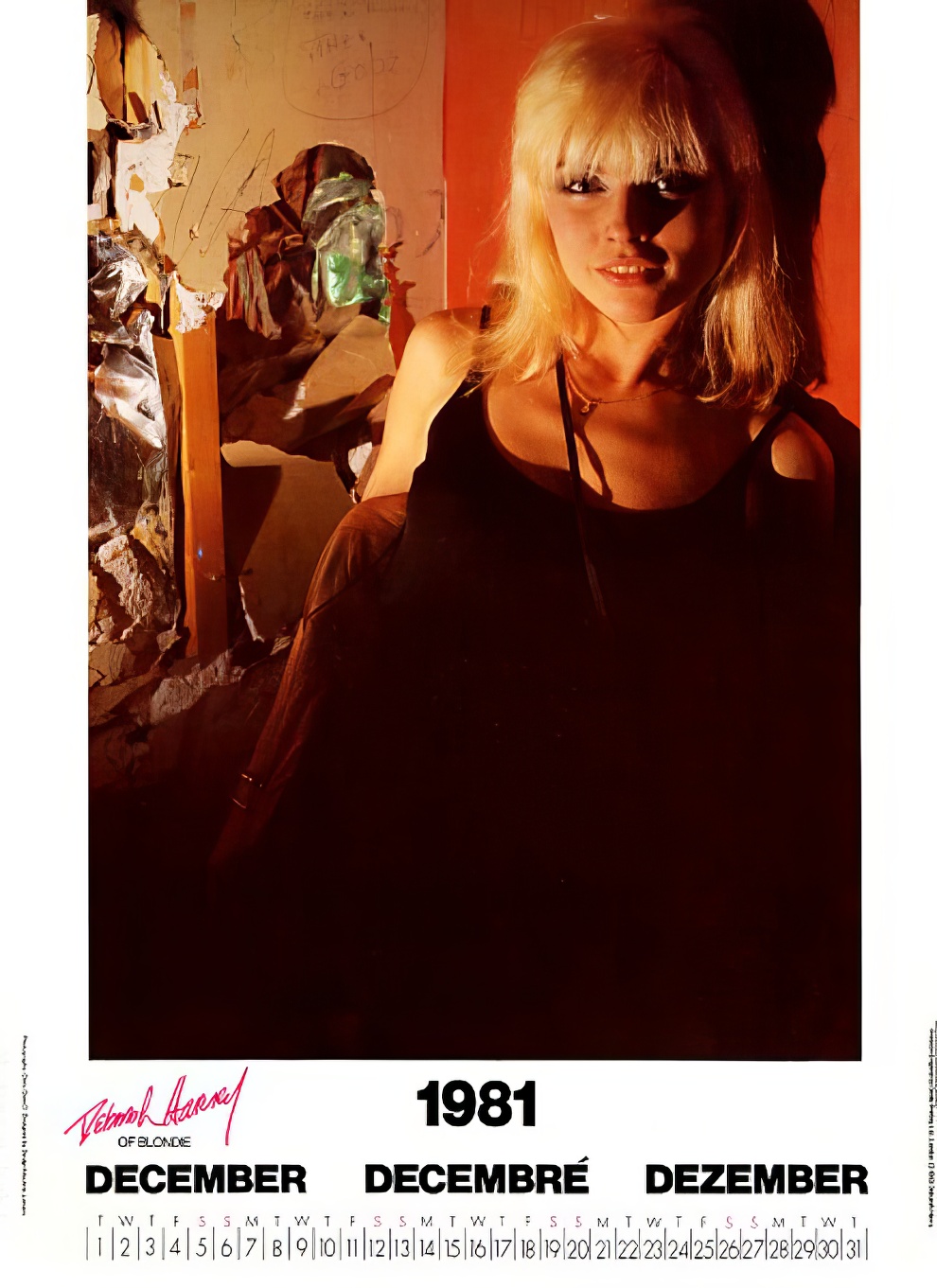 Debbie Harry 1981 Calendar 12 