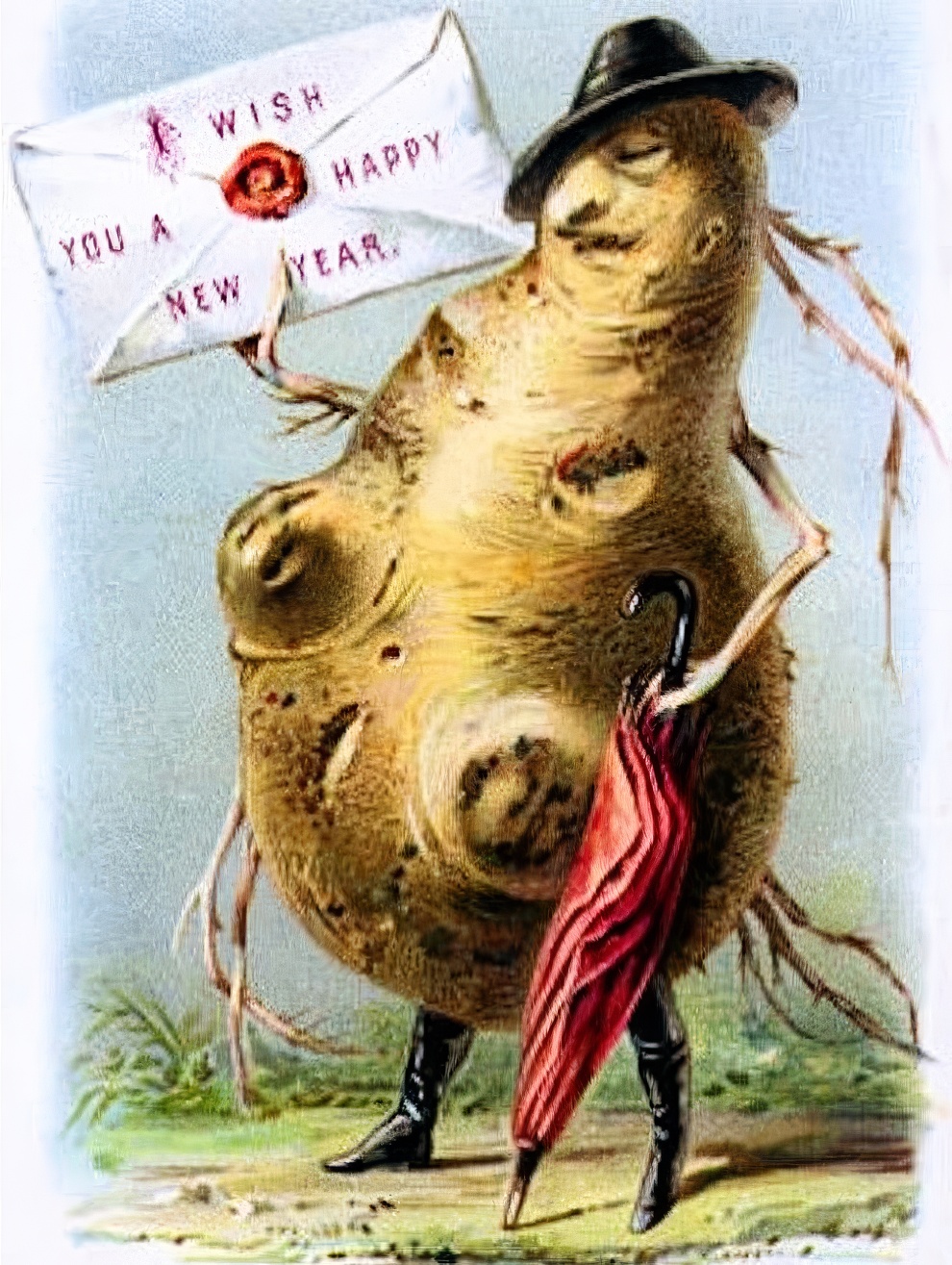 Weird Victorian New Years Cards 12