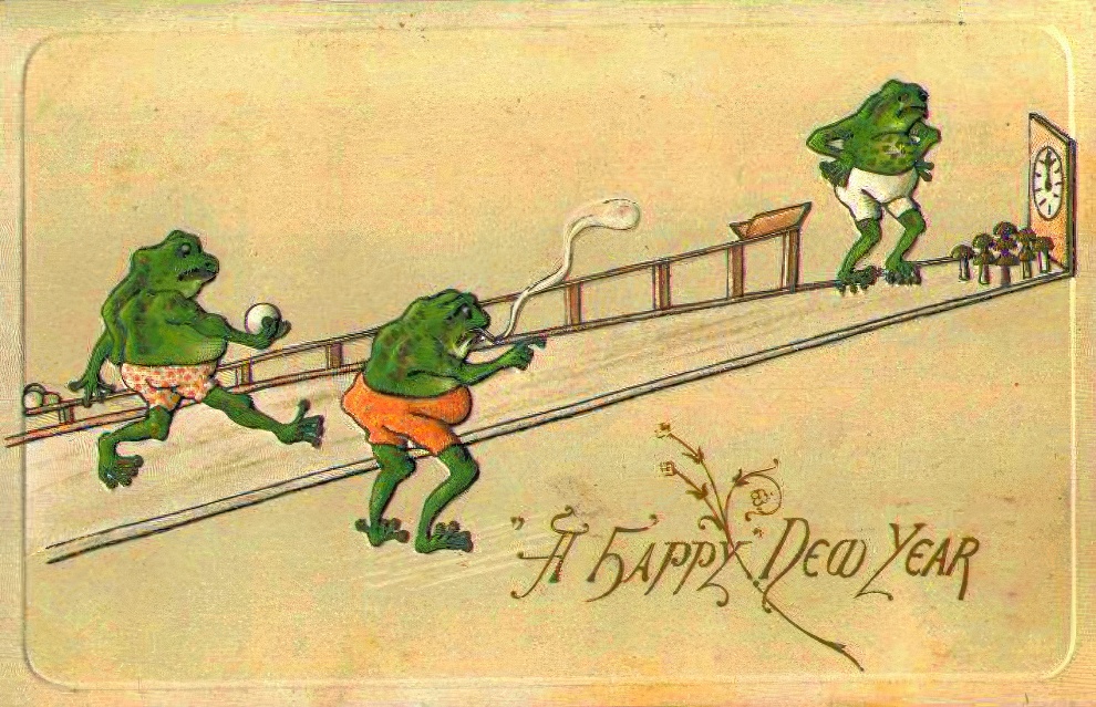 Weird Victorian New Years Cards 5