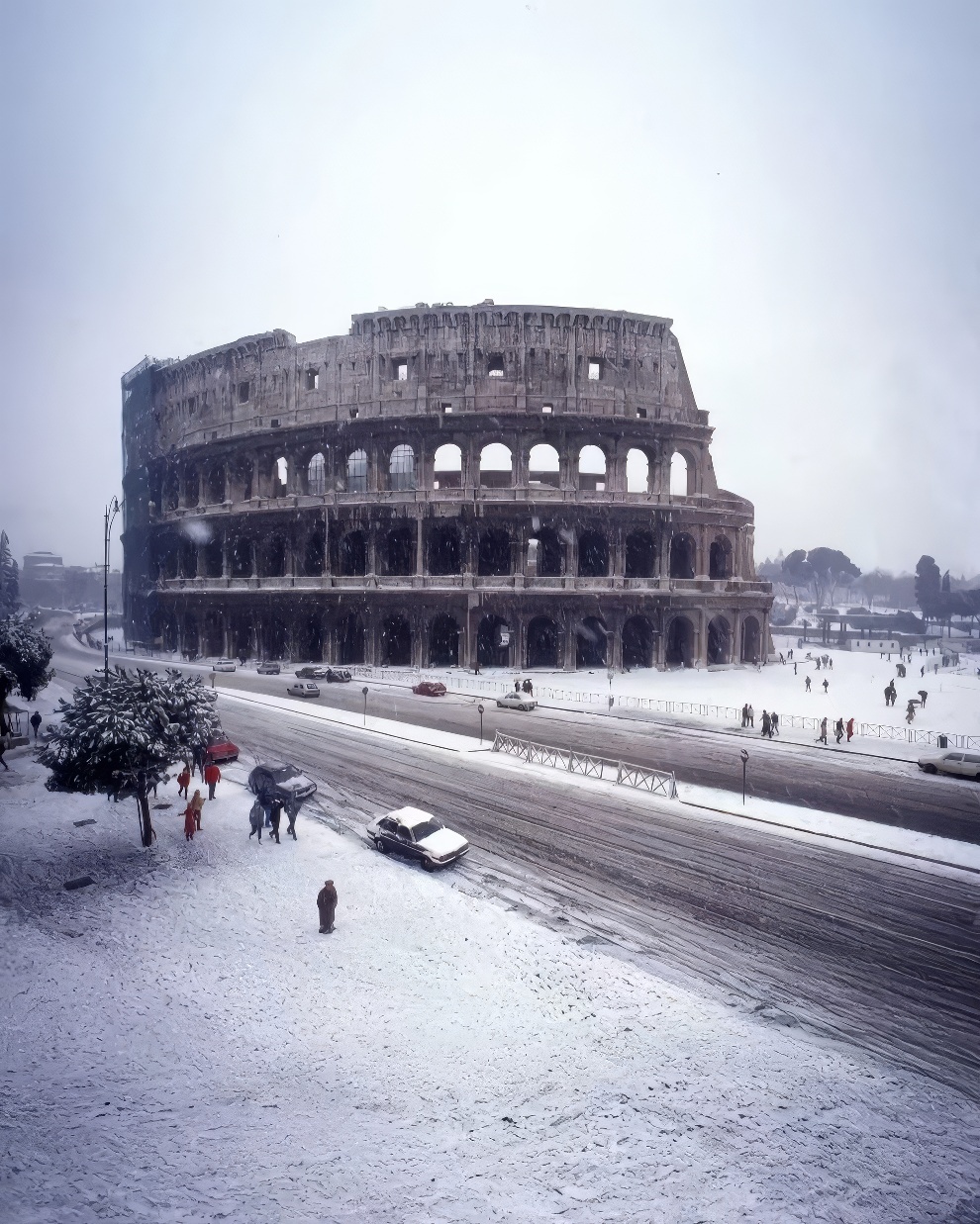 Snowfall In Rome 1