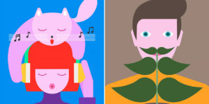 Playful and Colorful Minimalist Vector Illustrations by Andy Huang