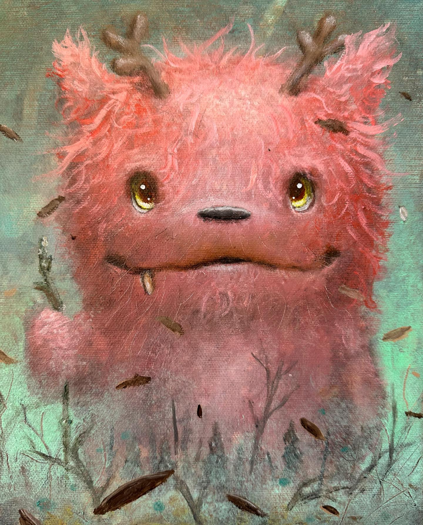 فنان يبدع لوحاتٍ تتصادم فيها النباتات والحيوانات والفضاء  
في تراكيب حالمة تستكشف الزمن والغموض والتحول الهادئ