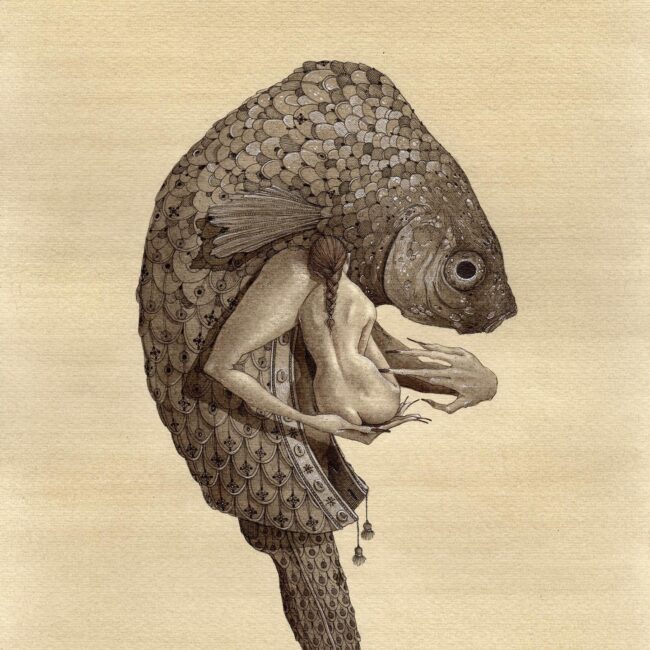 The Enchanting and Bizarre Animal Worlds in Drawings of Rustlehare ...
