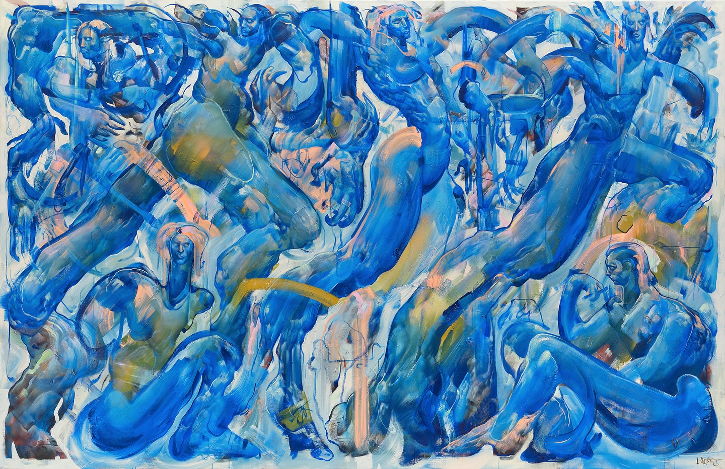 لاوست هويغارد: بورتريهات عملاقة مشوّهة ما بعد نهاية العالم — فكاهة سوداء وملمس كثيف تحوّل المنبوذين إلى آلهة هشة