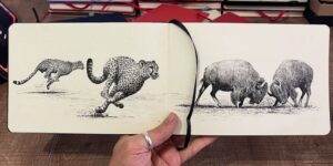Illustrator Turns Simple Fineliners Into Forests, Rooflines And Giant Cats, Proving How Far Pure Linework Can Go Without A Drop Of Colour
