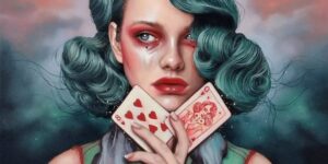 This Artist Paints Surreal Female Portraits Where Tropical Leaves, Veils And Shadows Slip Across Faces, Turning Identity Into A Lush, Private Jungle