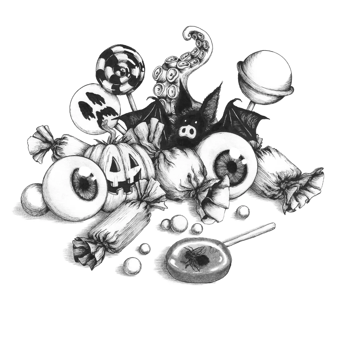 سريالي إيطالي يصنع بالحبر ضفادع ووحوشًا وحشراتٍ؛ كل خطٍ يزحف وينحني ويتآمر على الصفحة البيضاء