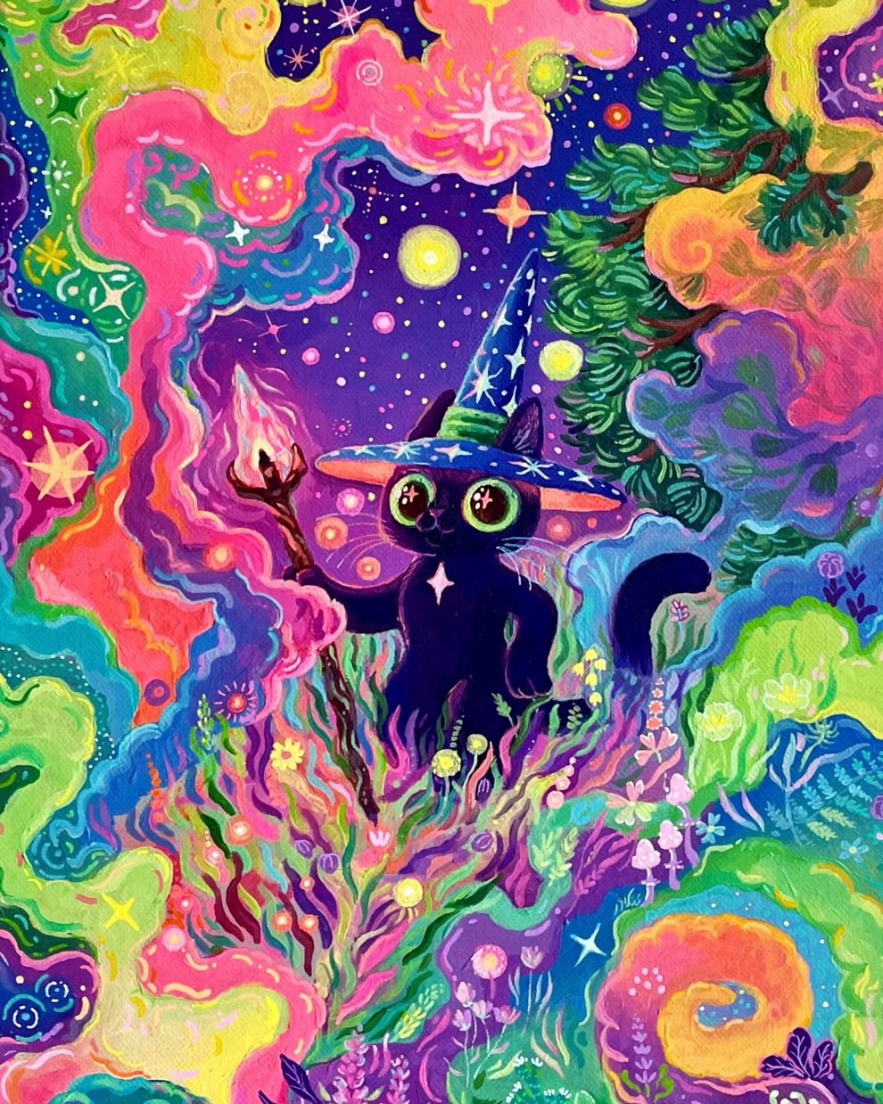 سارة شيفشيك ترسم عوالم مائية حالمة
حيث تُضفي القطط والفطر والسحر دفئًا على الحياة اليومية