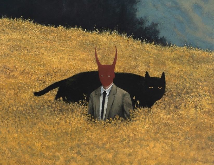 شخوص قرنيّة، قطط باسِمة، ونباتات تشبه الأدغال:
عرض للنفس البشرية كمتاهة استوائية كثيفة ومربِكة في لوحات أوزي وورلدي