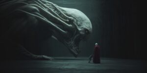 Amazing AI-assisted Dreamscapes Where Ruined Architecture, Distant Figures And Endless Horizons Become Metaphors For Memory And Fear