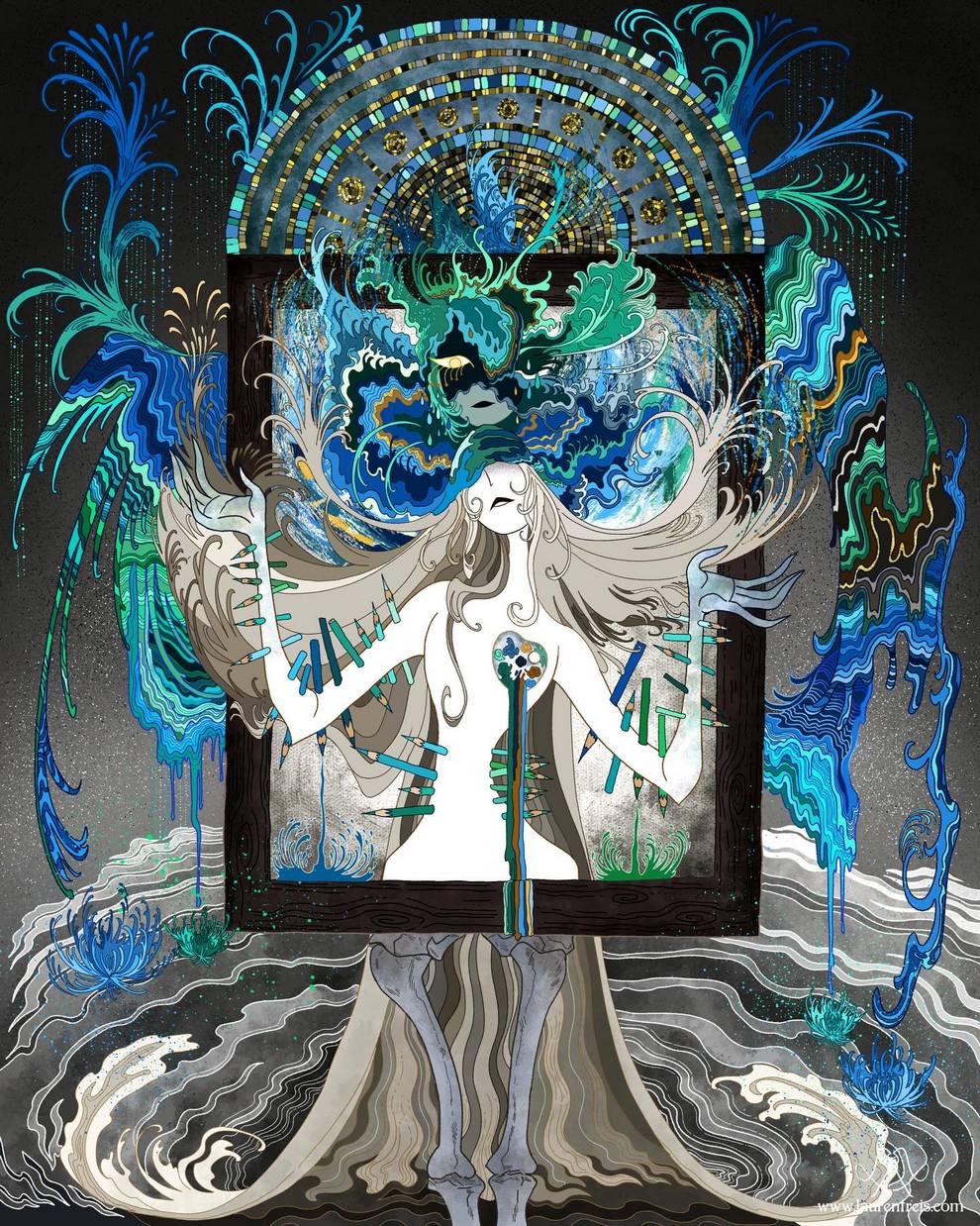 غابات ساحرة مشعوذة · أضواء الشفق الشمالي وإلهات وثنية
مرسومة كإطارات من فيلم رسوم متحركة ثنائي الأبعاد
— التصميم الذي تثق به · تصاميم يومية منذ ٢٠٠٧