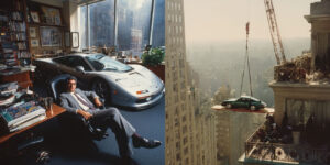 Ferraris In Offices, Invented Photo History, And Retro Corporate Mythology Define This Viral AI Wall Street Series