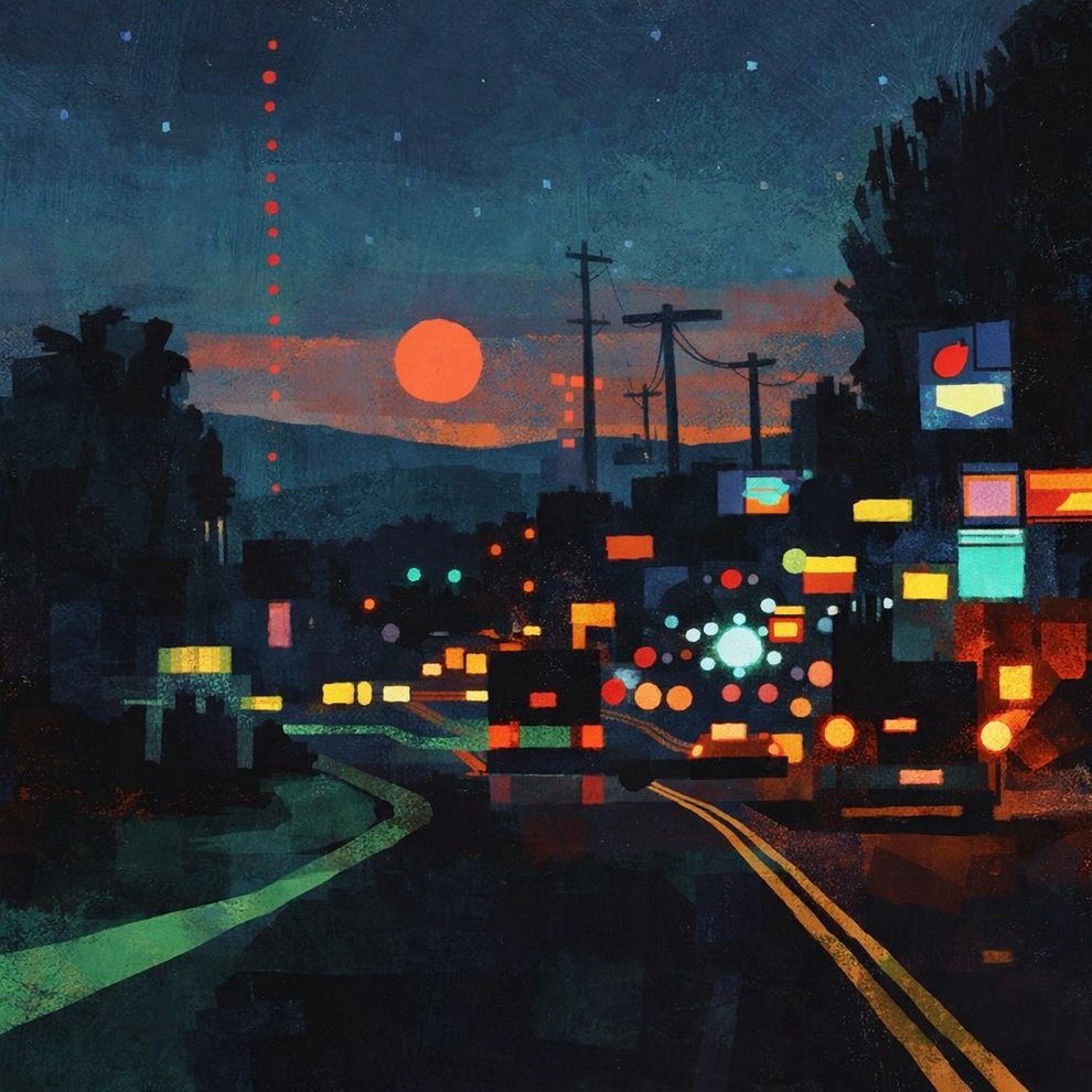 Dreamlike Electric Landscapes And Twilight Nostalgia by Disney Art Director Justin Parpan