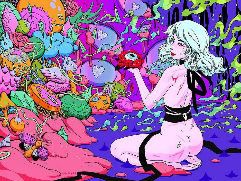 رسومات وأعمال فنية ملونة مميزة.. فنان يبدع في البورتريه والتصميم