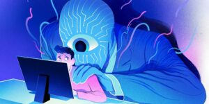 Rune Fisker's Surreal Illustrations Play With Line, Tone, And Geometry Until Offices And Living Rooms Become Phantasmagoric Dreamscapes
