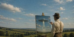 Artist Roee Idah Sends Figures From Vintage Photographs Into Vast Cosmic Landscapes Where the Past Meets Another World